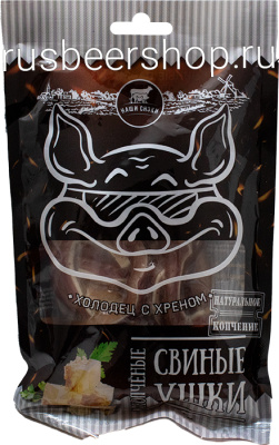 Наши Снэки Ушки Свиные Копченые Холодец С Хреном